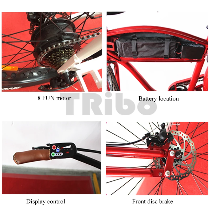 LCD display 4.0 tire electric kit for bike