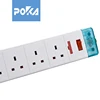 Professional white switch individual button 5 way outlet Multi electrical flexible socket with CE certificate