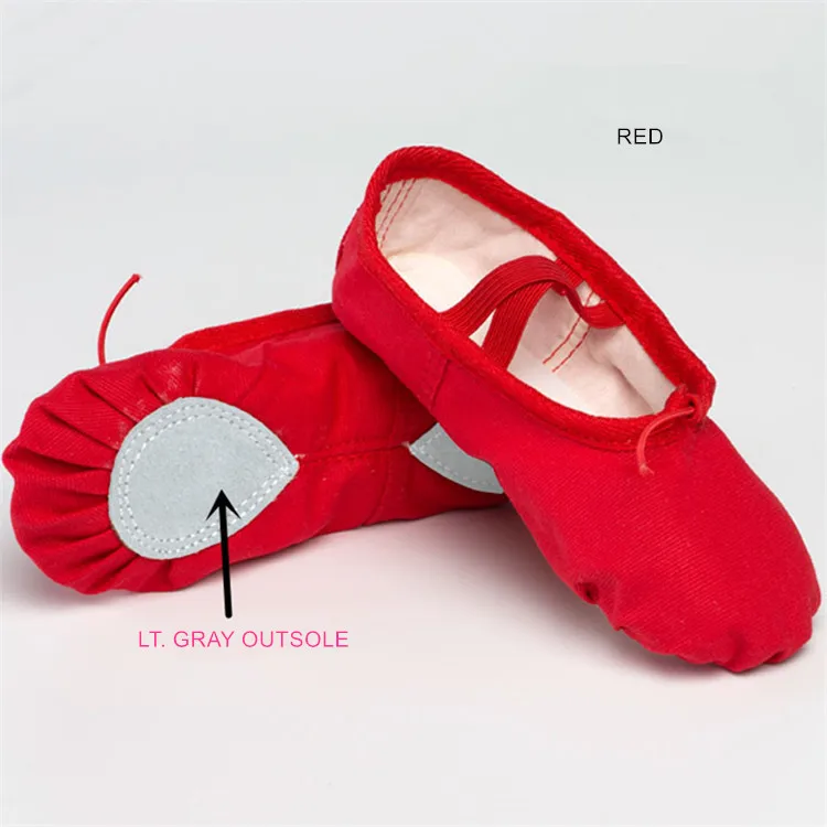 Factory Wholesale High Quality Cheap Kids Girls Dance Shoe Red Ballet
