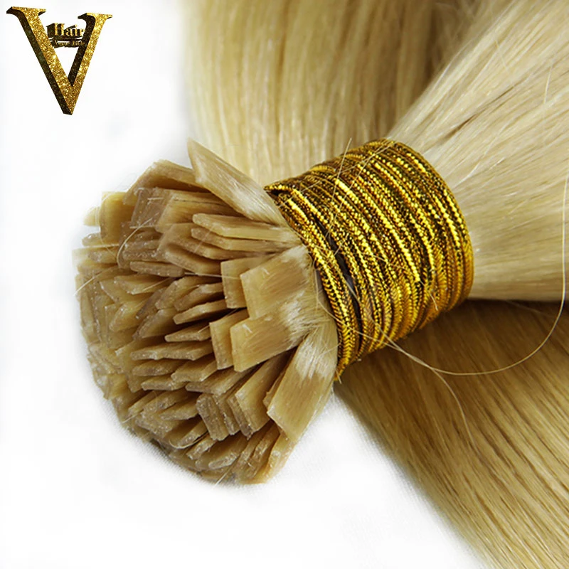 Предварительно связаны плоским наконечником наращивание волос 1 г прядь реми кератина волос человеческих 50 г 100 г 150 г 200 г