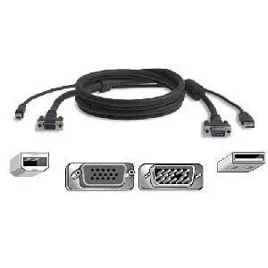 Belkin International, Inc - Belkin Omniview Pro Series Plus Usb Kvm Cable - 6Ft - Black "Product Category: Hardware Connectivity/Connector Cables"