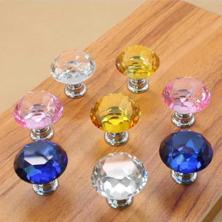 product wholesale diamond shape crystal handle knob furniture handles519-31