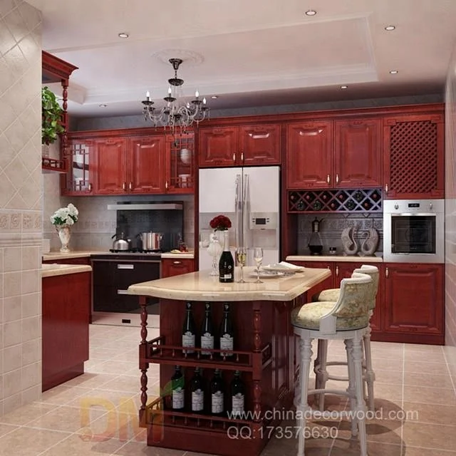 Venta superior diseño simple cocina de madera armario armarios