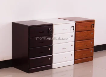 Colorful Vertical Kd Wooden 4 Drawer Cabinet Wooden Furniture