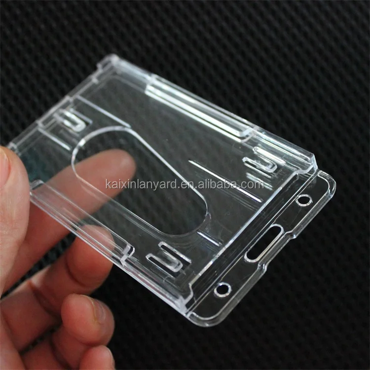 Custom Clear Hard Plastic Id Card Holders With Lanyard Wholesale Buy