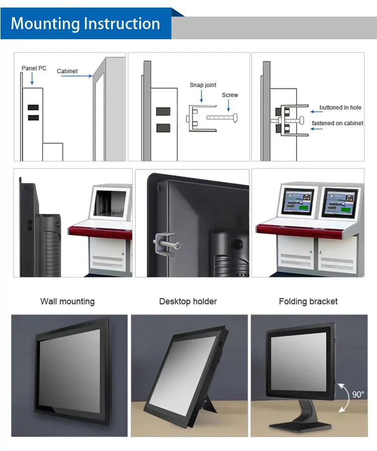 صفحه نمایش لمسی کامپیوتر صنعتی