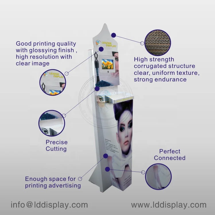 Cosmetic Table Lcd Cardboard Display Stand Buy Cosmetic Talbe Display