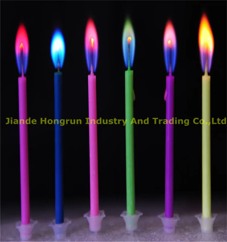 12ct Pack Colored Flame Birthday Candle For Kids & Celebration Party