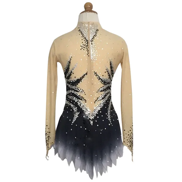 Women's Performance Dress LIUHUO Women's Figure Skating Costume - Blue  Black Purple Gold Embroidered Design | 4-Way Stretch Fabric For Performance Ice  Skating Dress