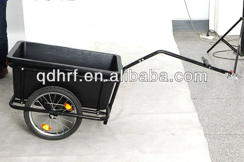 Large Bike Trailer Garden Trolley Cart Coupling Tires Luggage Bicycle