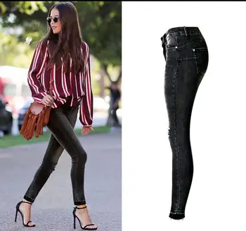 ladies black jeans pant