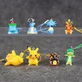 8pcs lot PVC Figure Toys Phone Strap Pikachu Bulbasaur Flareon Horsea Jigglypuff Psyduck Lapras Mini PVC