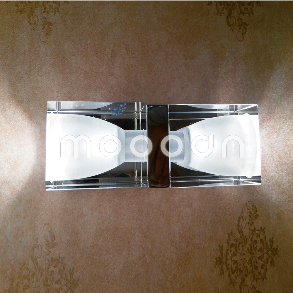 Modern GU10 Crystal Ice Cube up and down Wall Light for stair decorative