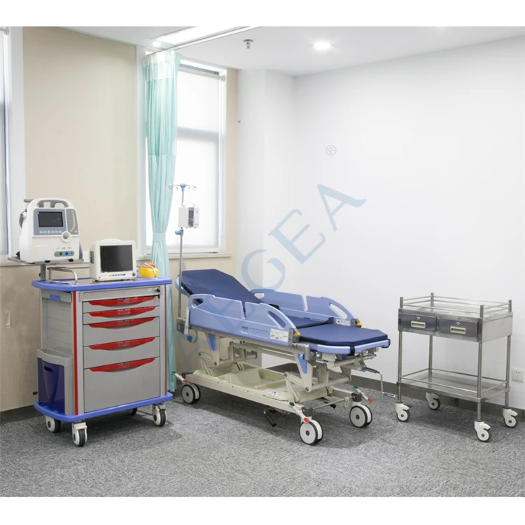 Simple ambulance room patient transport therapy used medical hydraulic hospital stretcher solution for sale