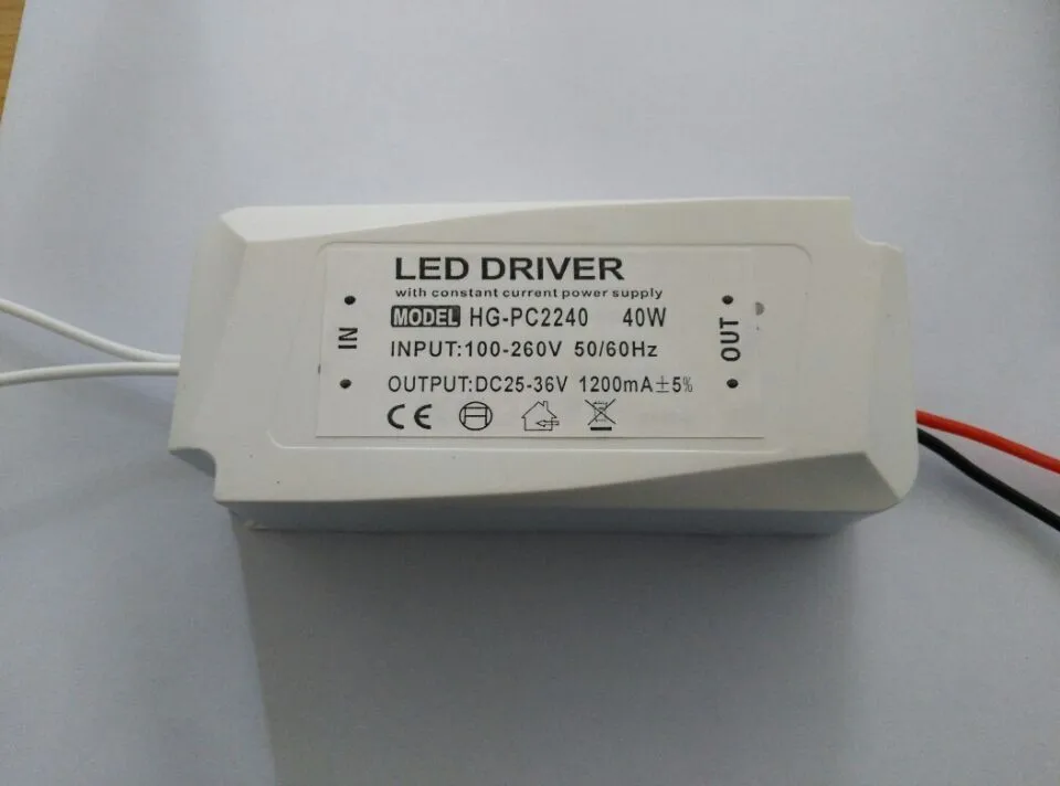 External Constant Current 40w Cob T8 Led Tube Driver 1200ma With Ce