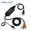AV to HDMI Converter Adapter Cable, RCA to HDMI Adapter, RCA to HDMI Cable for PC Laptop Xbox PS3 PS4 TV STB VHS VCR Camera DVD