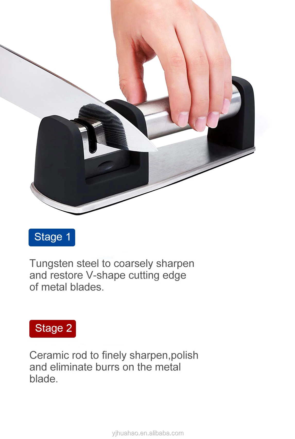 Professional Knife Sharpener 2 Stage Knife Sharpening With Diamond
