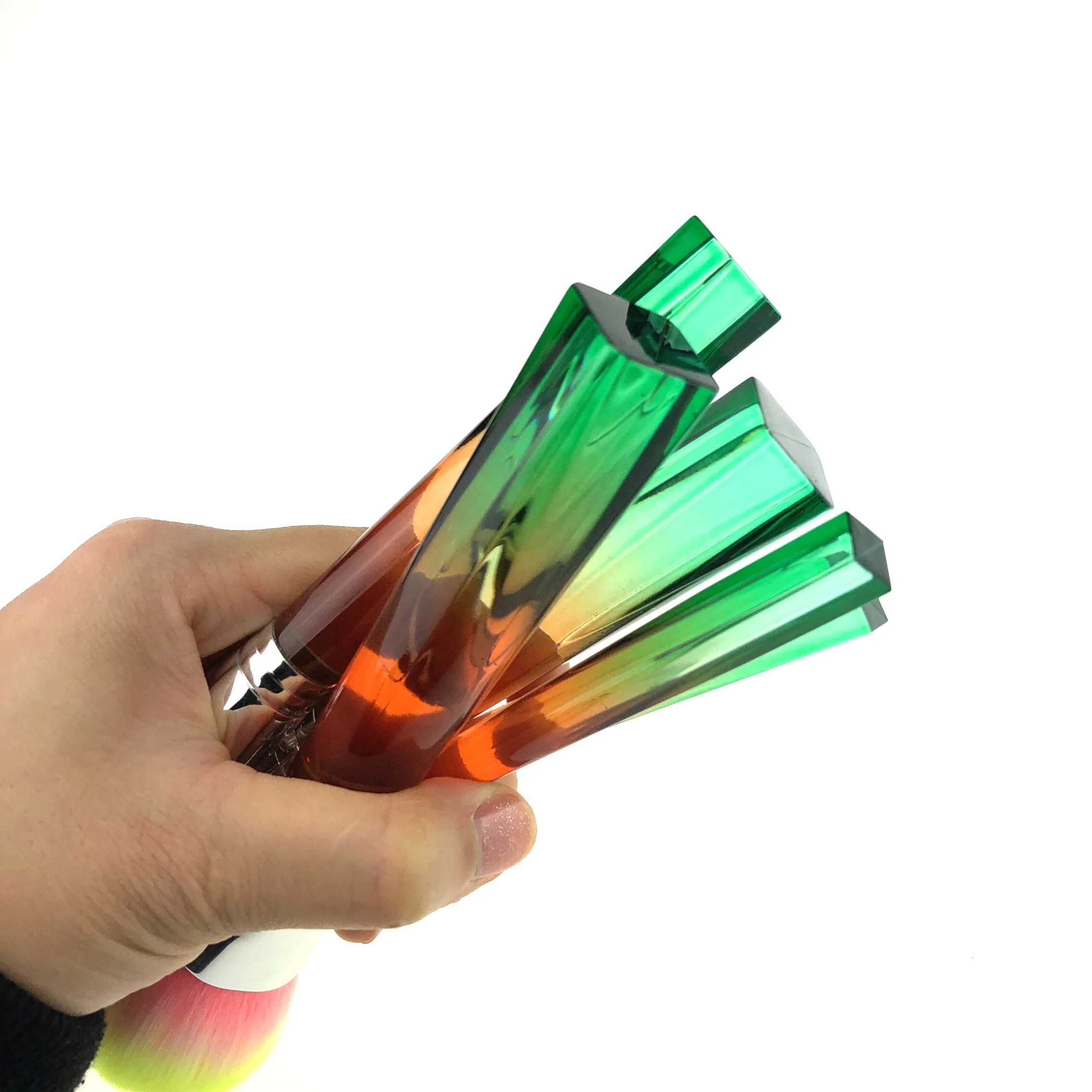 nylon custom elegant wholesale personalized accessories plastic orange yellow for eyes blending green marble makeup brushes