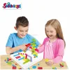 STEM toys 2018 Screw and Drill Creative Plastic Mosaic Building Board Block Toy Set