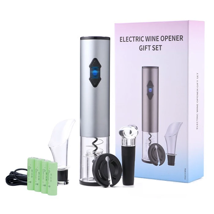 набор electric wine opener. электрический штопор 4 в 1 electric wine set. Electric wine opener contains: electric wine opener wine pourer vacuum wine stopper foil cutter made in china. Electric wine opener set. Rechargeable electric wine opener штопор.