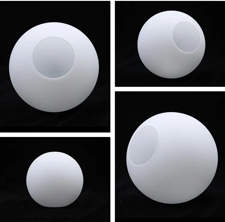Handmade Mini Round Glass Lamp Shade 100mm Frosted Glass Hanging Hollow