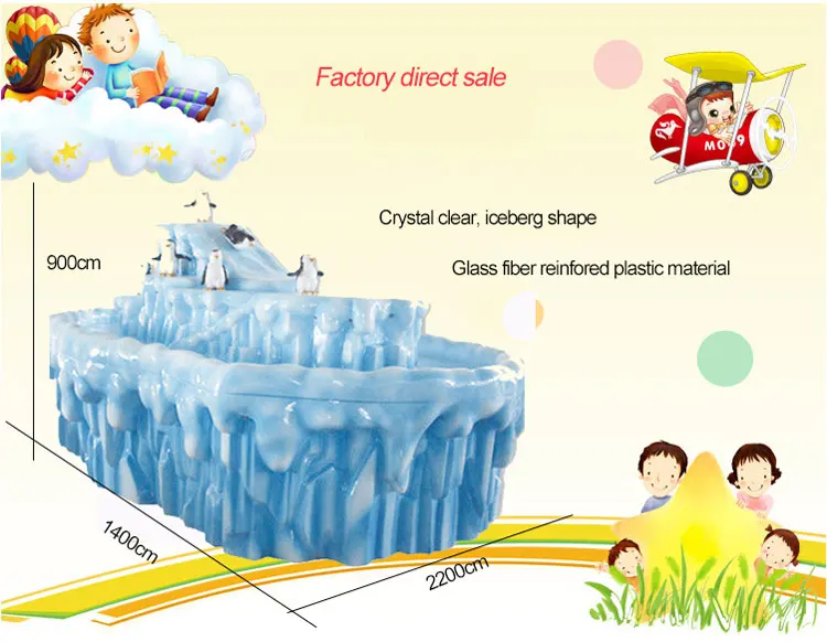 Indoor playground DIY multi-players fiberglass magic art sand table for children