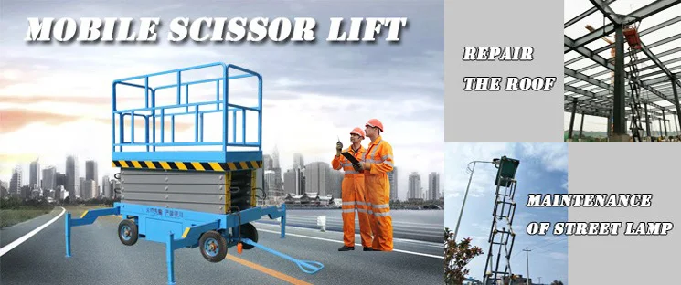 18m Hydraulic Electric Aerial Working Battery Charger Vertical Ladder Scissor Lift Equipment For Rental