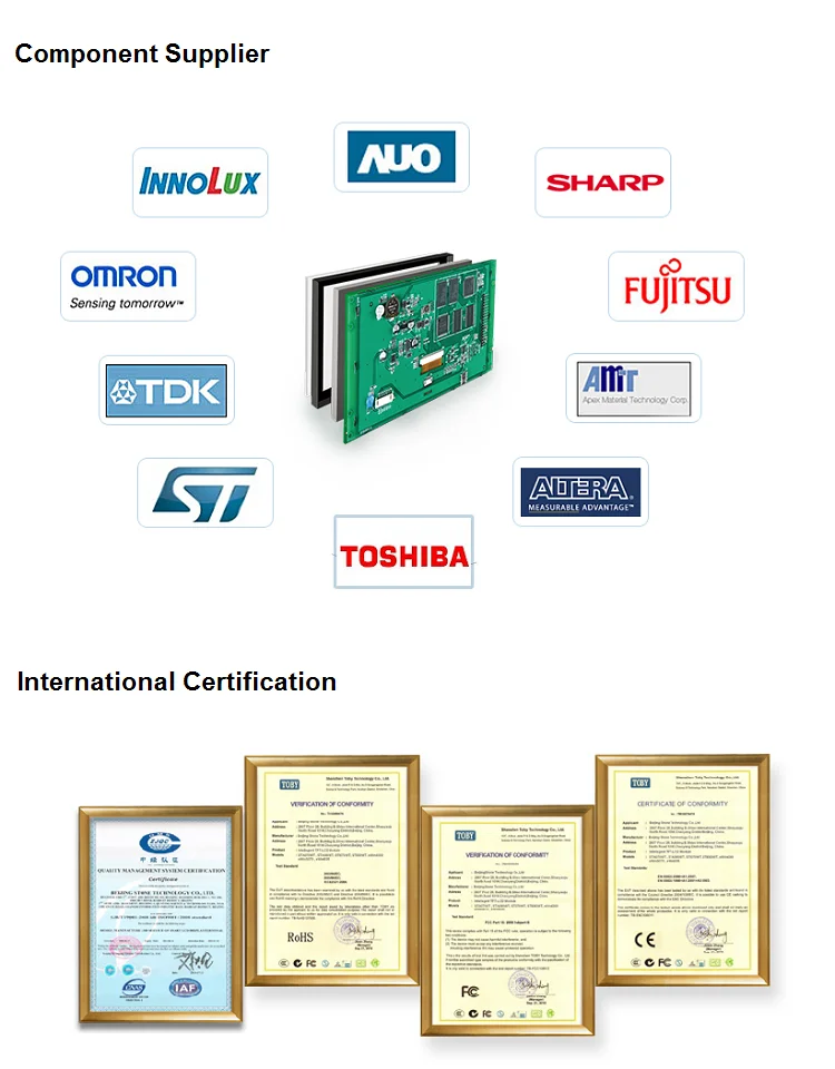 STONE 7 inch HMI Smart TFT LCD Module with Touch Screen + Software + Program for Industry Control