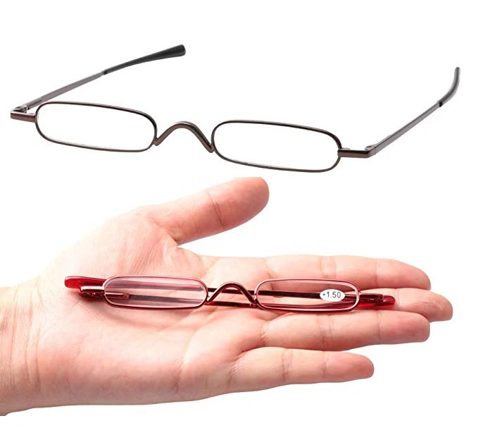 small reading glasses in tube