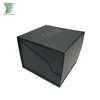 Individual black soft touch paper foil stamping logo magnetic watch box
