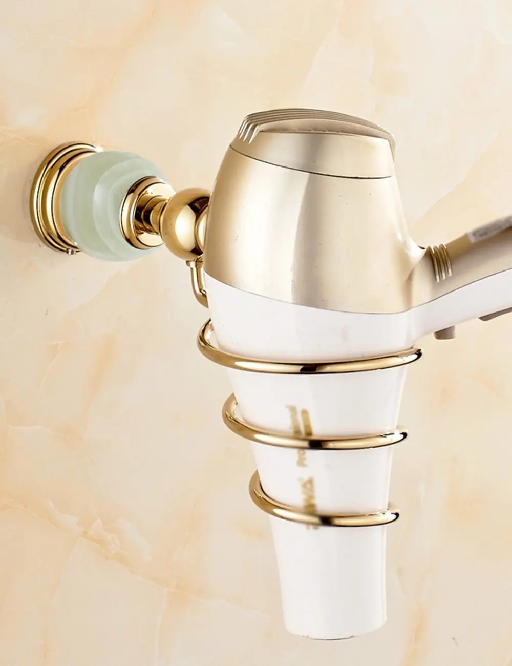 Hairdryer hairdryer copper pylons Europe style in the rack chassis hairdryer hairdryer pink gold ( Color: 2 Size: A )