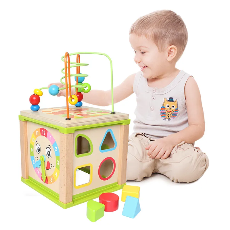 2018 Multifunction Educational Wooden Activity Cube Toy - Buy Wooden ...