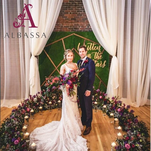 Purple 20ft 10ft Falls Wedding Backdrops Color Can Be Customized