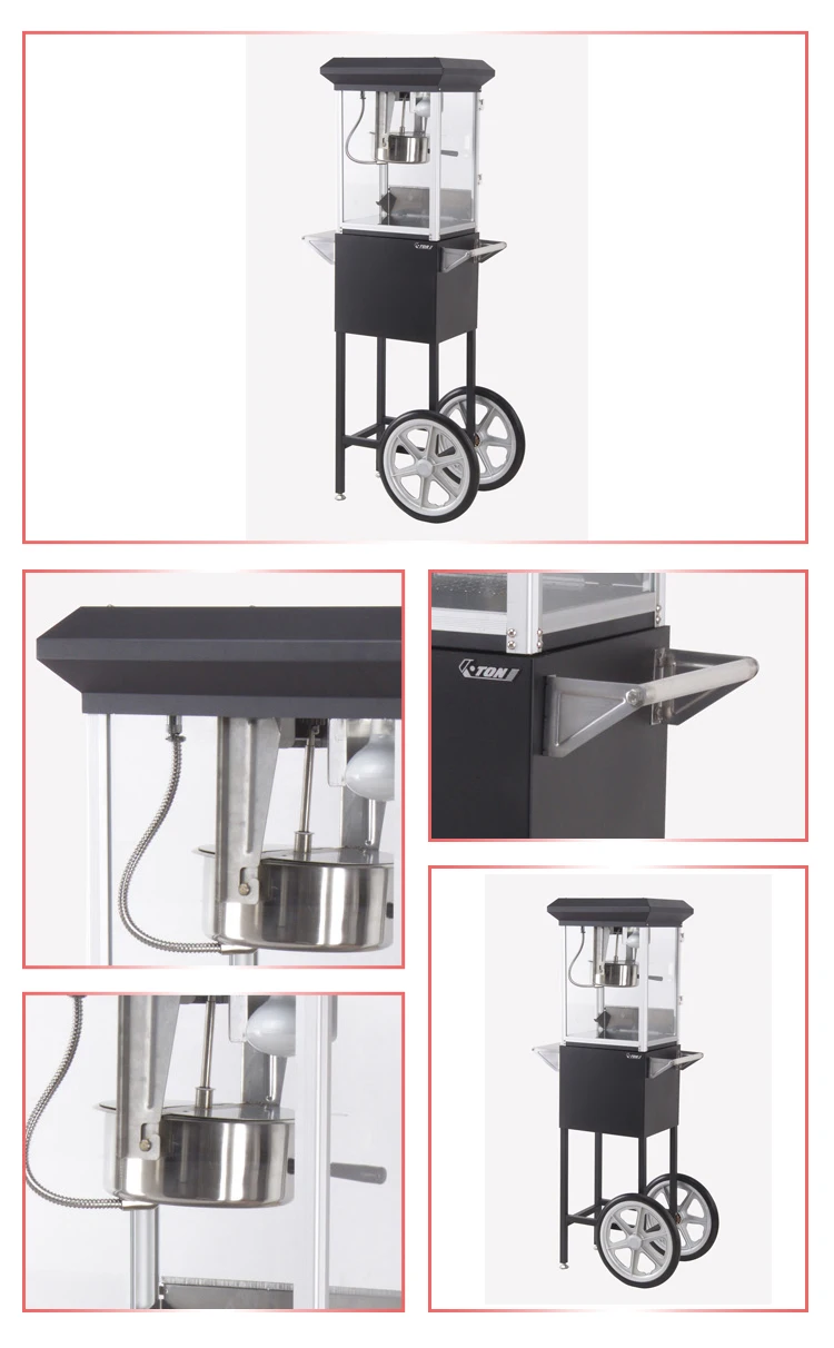 ET-POP6A-E_5 | Guangzhou Eton Electromechanical | Popcorn Machine | Hot Dog Roller | Fryer | Soya Milk Machine | Cotton Candy Machine | Snack Equipment | Panini Grill | Griddle | Deep Fryer | Warming Showcase | Ice Blender | Chocolate Fountain | Roaster