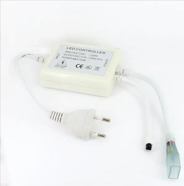 High voltage 110V RGB led strip Controller with 24Keys Wireless IR Remote Control