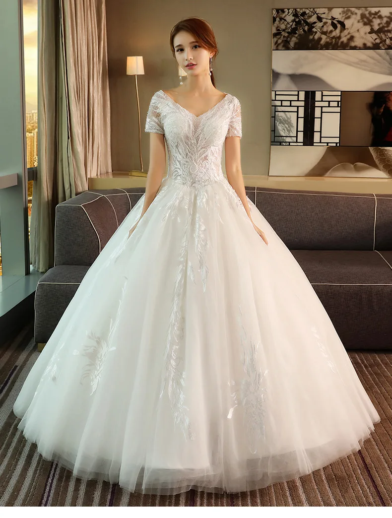 princess cut wedding gown