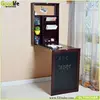 Wall mounted foldable desk with cabinet and black board