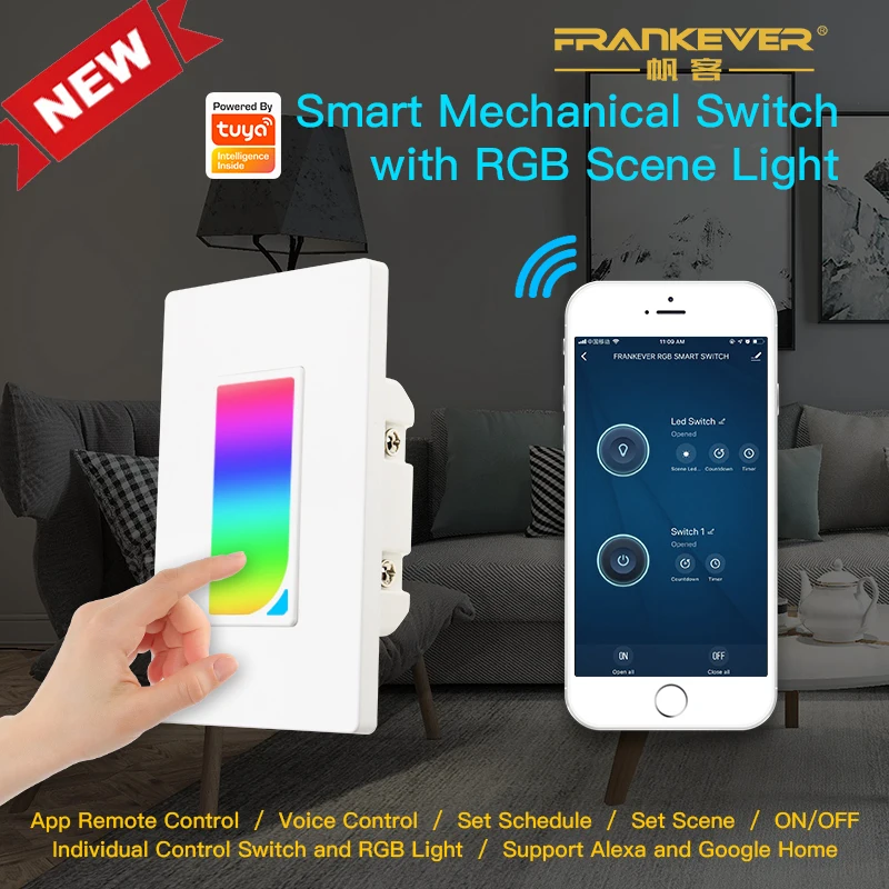 16a Wifi Touch Light Smart Home Switch Australia Us Oem Rgb Scene Light ...
