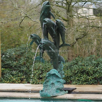 Outdoor Swimming Pool Decorative Bronze Animal Dolphin Water Outdoor Swimming Pool Decorative Bronze Animal Dolphin Water Fountain