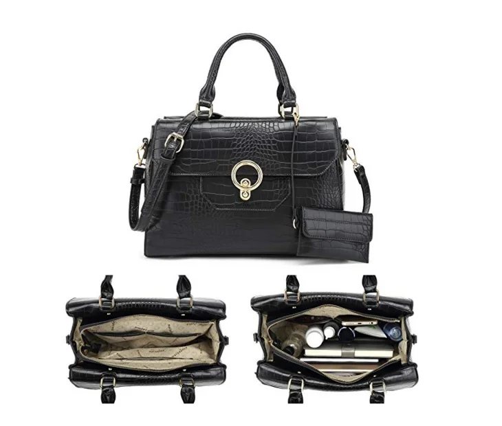 Fashion Embossed Top Handle Satchel Women's Purses And Handbags