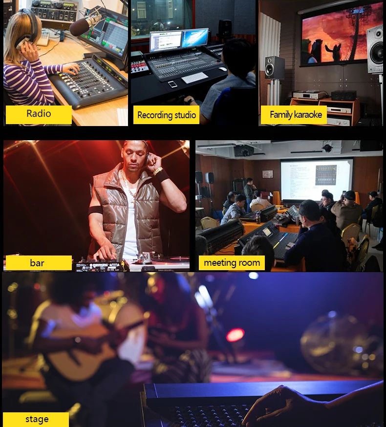 Professional audio mixer 8 channel mixing console