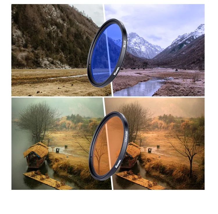 Yellow Filter Round Full Color Lens Filter 43mm 46mm 49mm 52mm 55mm