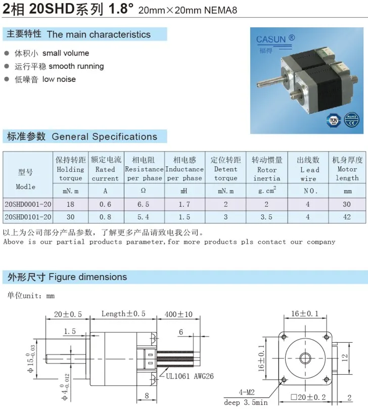 Smooth Pm Stepper Motor Nema 8 20mm Non Captive Linear Stepper Motor ...