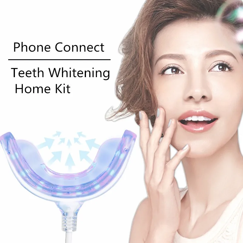 Dental Instrument Advanced Teeth Whitening Kit Phone Connect Cold Light With Whitening Teeth Gel