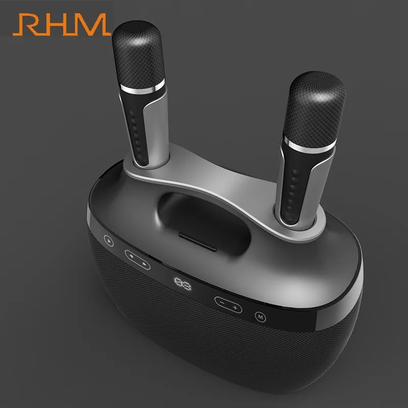 Rhm K999 Portable Karaoke Speaker Home Karaoke System With 2 Uhf