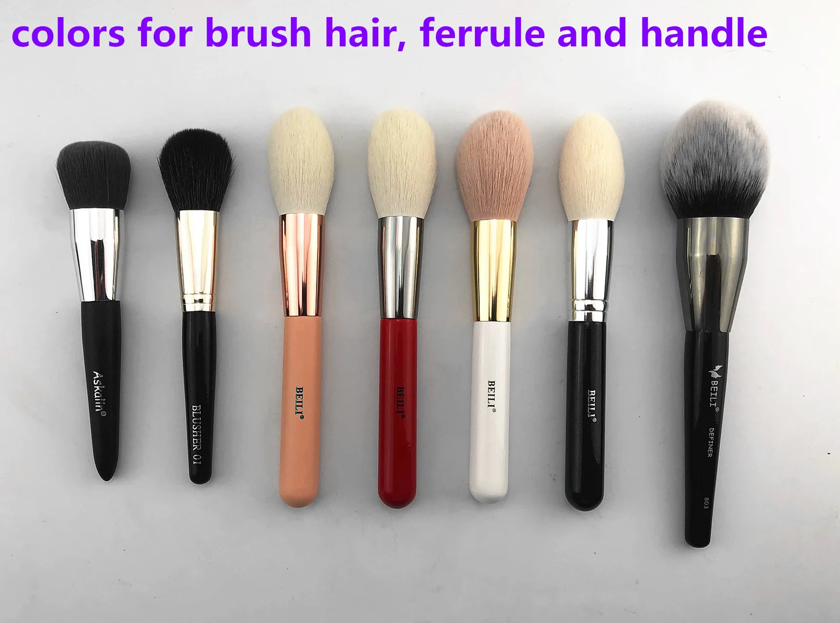 beili make up brush natural hair white powder brush private
