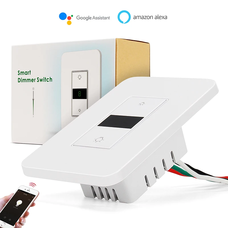 Us Google Home Alexa Smart Dimmer Light Switch Ce Fcc Rohs Wifi Smart