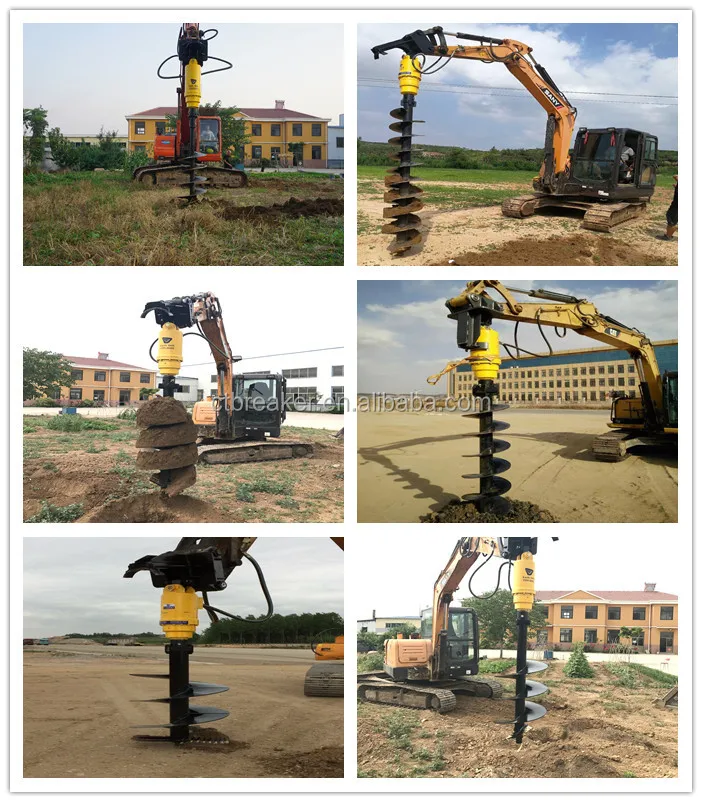 Excavator Earth Soil Auger Auger Drilling Machine For Tree Planting And