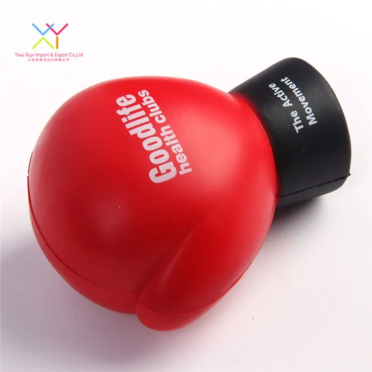 Promotion product boxing glove shape stress ball toy pu foam children toys