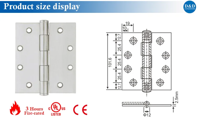 4/5/6 inch 360 degree Stainless steel joint fencing door hinge-D&D Hardware 